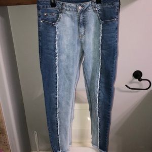 two toned jeans